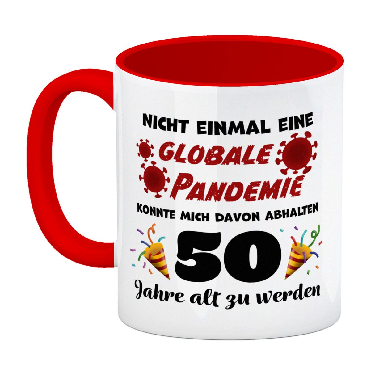 50. Geburtstag Kaffeebecher mit lustigem Spruch: Pandemie