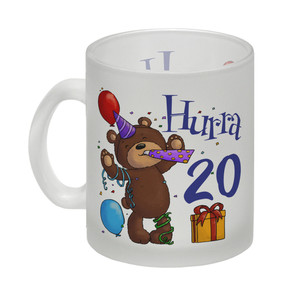 20. Geburtstag Kaffeebecher mit lustigem Spruch: Teddy