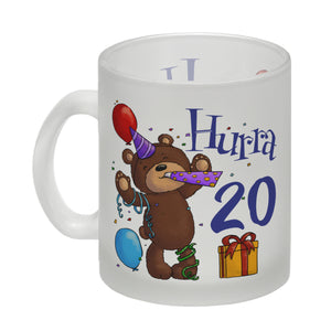 20. Geburtstag Kaffeebecher mit lustigem Spruch: Teddy