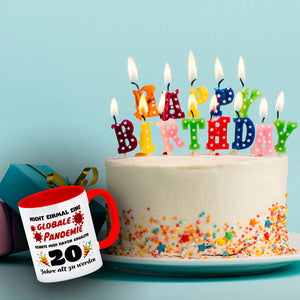 20. Geburtstag Kaffeebecher mit lustigem Spruch: Pandemie