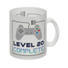 20. Geburtstag Kaffeebecher mit lustigem Spruch: Level 20