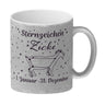 Sternzeichen Zicke Kaffeebecher mit Sternenhimmel