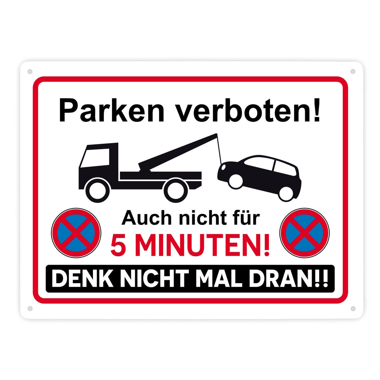 Parken verboten Schild mit lustigem Spruch - Jetzt kaufen und Falschparker  abschrecken! –
