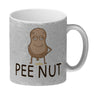 Pee nut Kaffeebecher mit pinkelnder Erdnuss