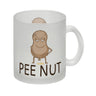 Pee nut Kaffeebecher mit pinkelnder Erdnuss