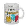 Happy Biersday Kaffeebecher mit Bier und Ballons