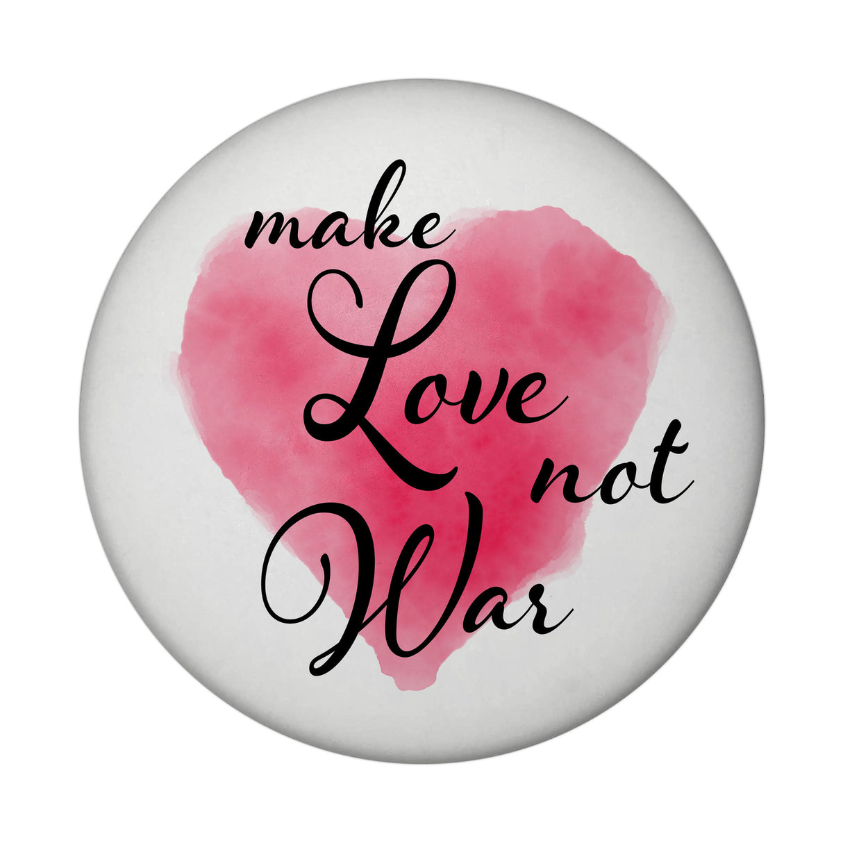 Make Love not War Kühlschrankmagnet mit Herz zum Thema Frieden