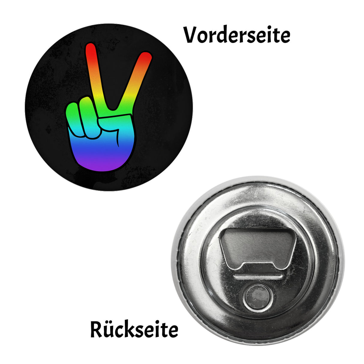Peace-Hand in Regenbogenfarben Kühlschrankmagnet