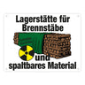 Lagerstätte für Brennstäbe - Brennholzlager Metallschild