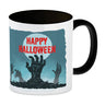 Happy Halloween Kaffeebecher mit gruseligen Zombiehänden