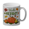 Hallo Herbst Kaffeebecher mit hübschen Kürbissen