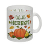 Hallo Herbst Kaffeebecher mit hübschen Kürbissen