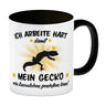 Ich arbeite hart für das Luxusleben meines Geckos Haustier Kaffeebecher