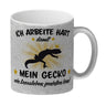 Ich arbeite hart für das Luxusleben meines Geckos Haustier Kaffeebecher