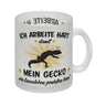 Ich arbeite hart für das Luxusleben meines Geckos Haustier Kaffeebecher