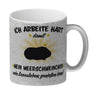 Ich arbeite hart für das Luxusleben meines Meerschweinchens Haustier Kaffeebecher