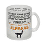 In Wahrheit denke ich an Alpakas Kaffeebecher