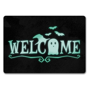 Welcome Fußmatte für Halloween mit Geist