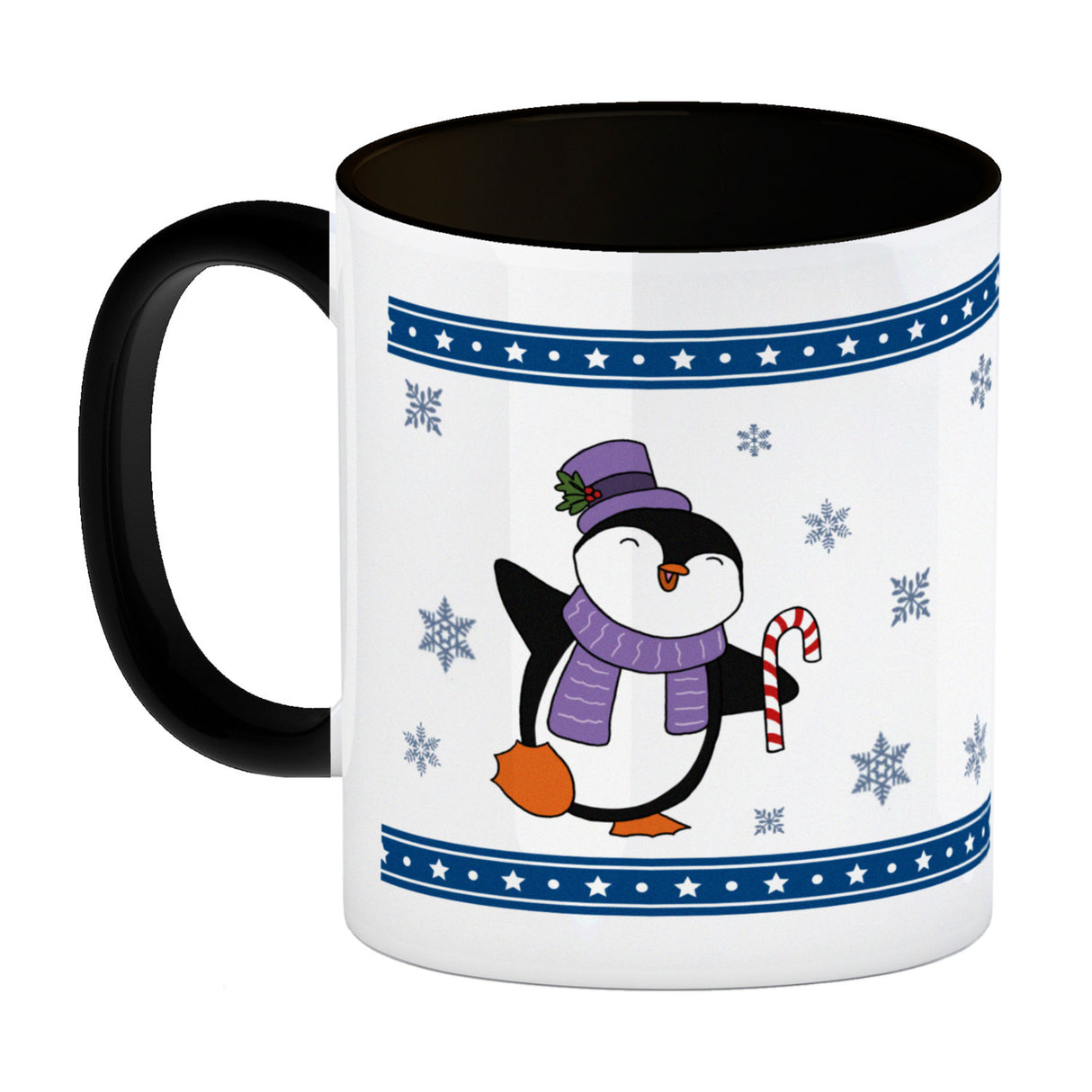 Tanzender Winter Pinguin Weihnachten Kaffeebecher