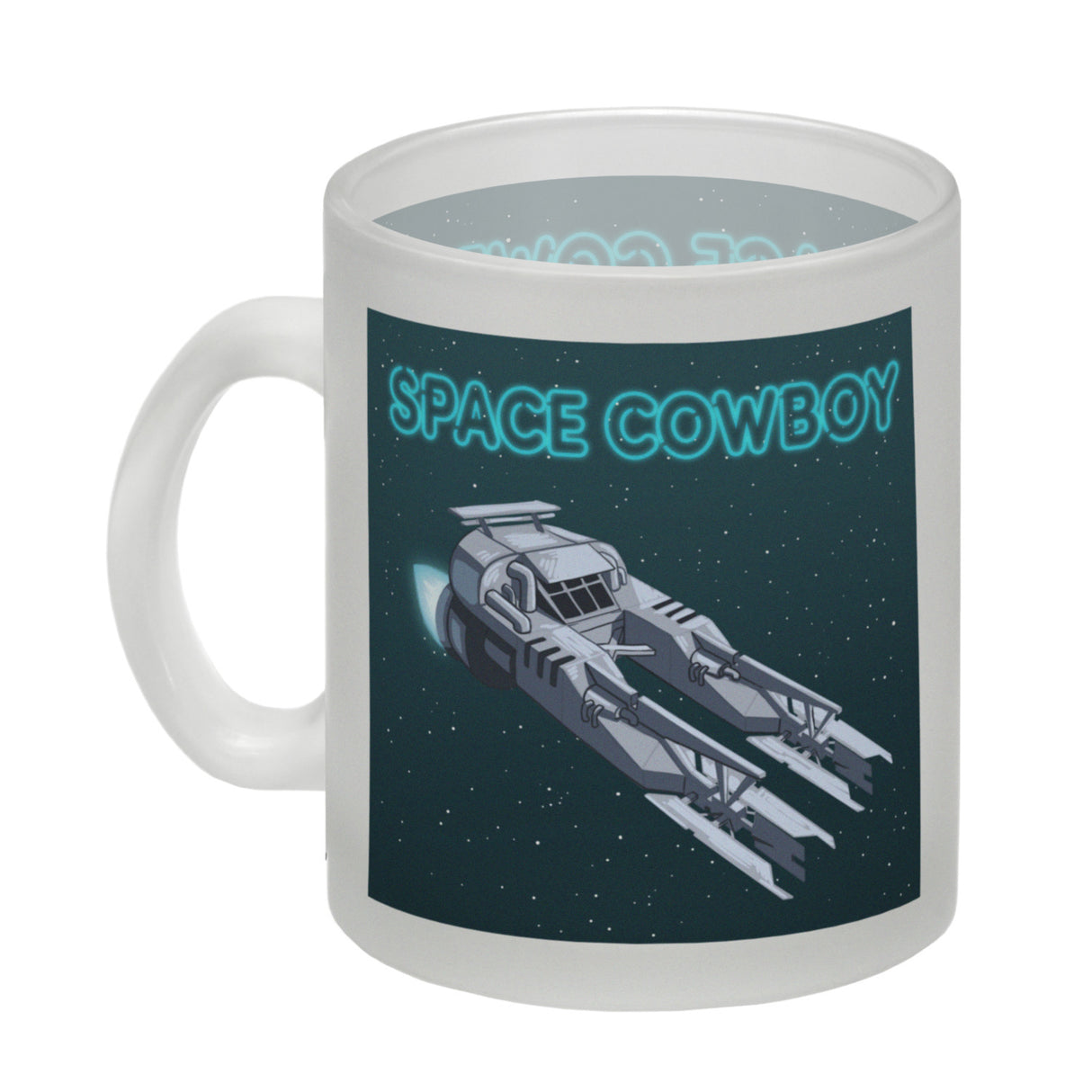 Space Cowboy Raumschiff Kaffeebecher