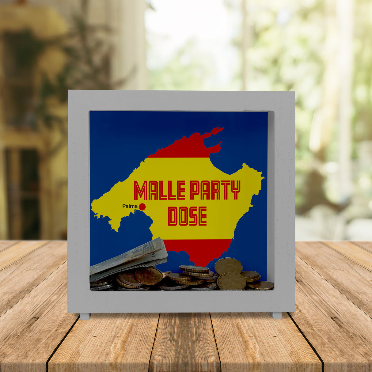Malle Party Spardose mit Mallorca Motiv
