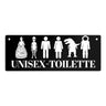 Unisex-Toilette Metallschild