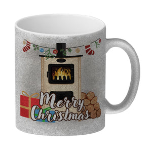 Merry Christmas Holzofen Kaffeebecher für Weihnachten