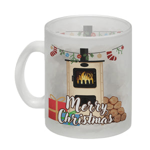 Merry Christmas Holzofen Kaffeebecher für Weihnachten