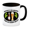 Anstatt zu heizen trink ich lieber Weizen Kaffeebecher