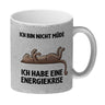 Bin nicht müde ich habe eine Energiekrise Katze Kaffeebecher