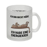 Bin nicht müde ich habe eine Energiekrise Katze Kaffeebecher