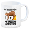 Bin nicht müde ich habe eine Energiekrise Katze Kaffeebecher