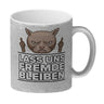 Lass uns Fremde bleiben mit Katze Kaffeebecher