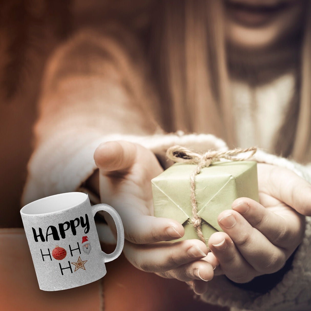 Happy HoHoHo Weihnachtsspruch Kaffeebecher