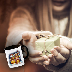 Geschenkeladen Weihnachtsmotiv Kaffeebecher