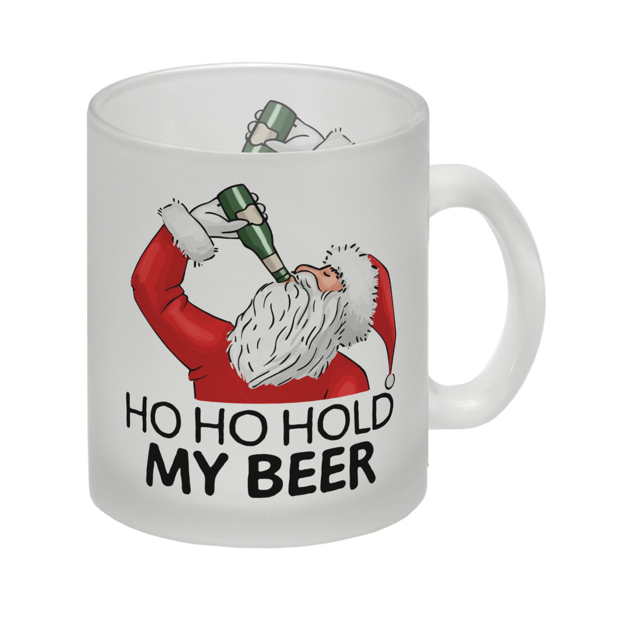Ho Ho hold my beer Kaffeebecher mit Weihnachtsmann Motiv