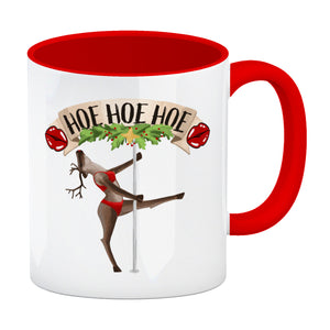 Hoe Hoe Hoe sexy Tänzerin Kaffeebecher zu Weihnachten