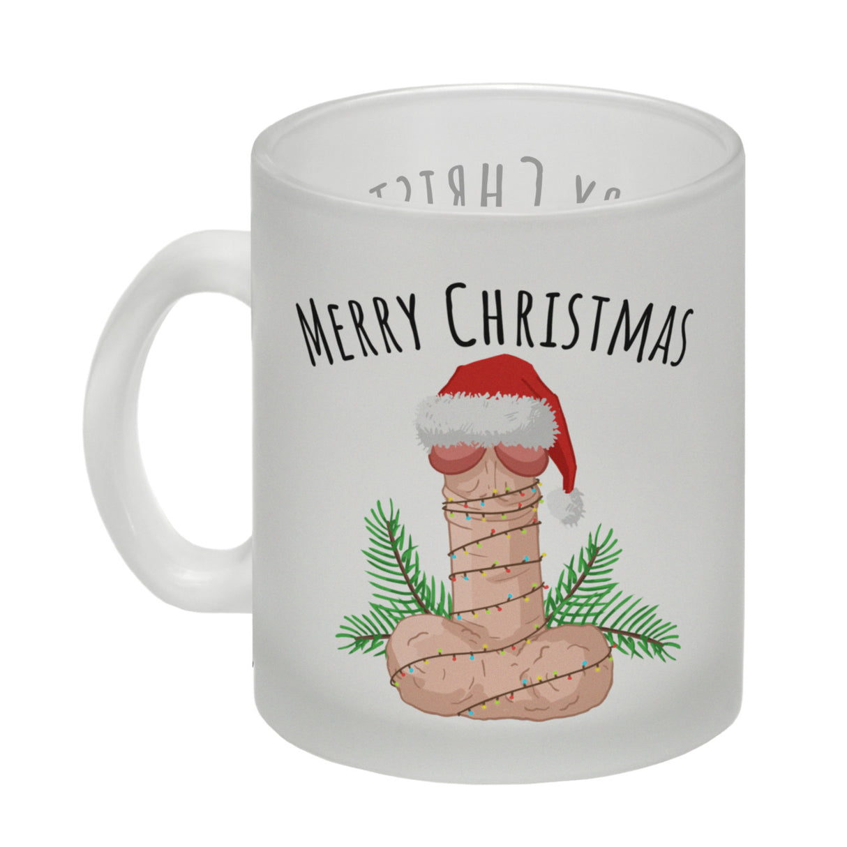 Merry Christmas Penis mit Weihnachtsmütze Kaffeebecher