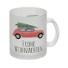 Frohe Weihnachten Auto mit Tannenbaum Kaffeebecher