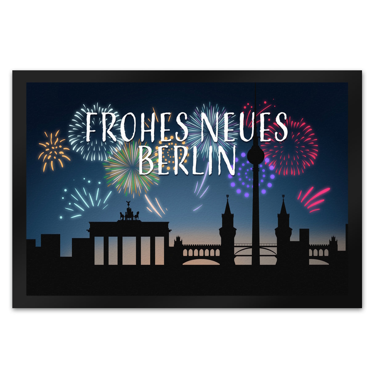 Frohes Neues Berlin Fußmatte