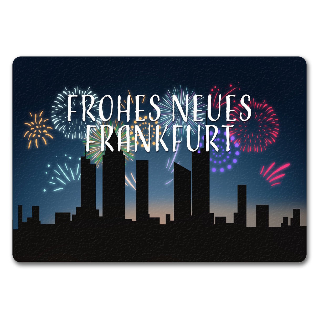 Frohes Neues Frankfurt Fußmatte in 35x50 cm