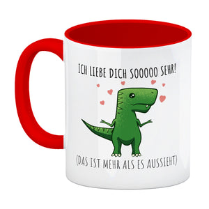 Ich liebe dich sooo sehr! T-Rex Dinosaurier Kaffeebecher
