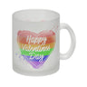 Happy Valentines Day Herz in regenbogenfarben Kaffeebecher