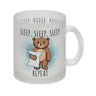 Sleep, Sleep, Sleep, Repeat niedlicher Teddybär Kaffeebecher