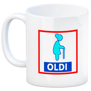 Oldi Discounter Kaffeebecher für Papa