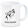 Rudelführer Pfotenabdruck Kaffeebecher mit Wolf Motiv