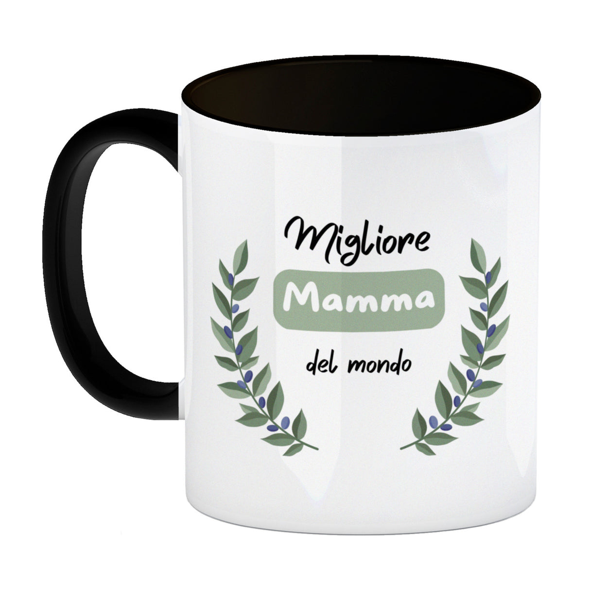 Migliore Mamma del mondo Kaffeebecher mit Olivenzweig