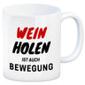 Bier Kaffeebecher mit Spruch - Bier holen ist auch Bewegung