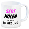 Bier Kaffeebecher mit Spruch - Bier holen ist auch Bewegung