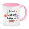 Flamingo und Elefant Motivation Kaffeebecher mit Spruch